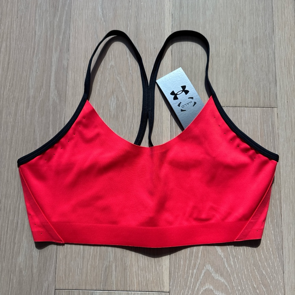 Under Armour Halo Red Sports Bra NWT